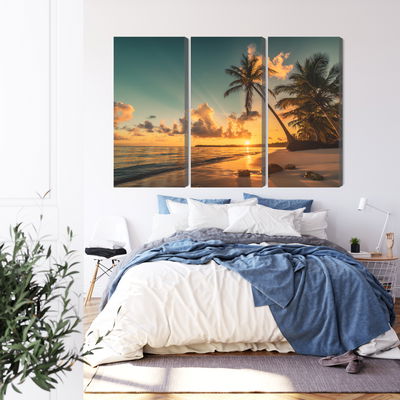 Ljuddämpande tavla - Sunset on the dominican beach