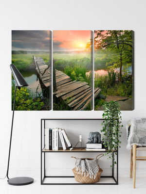 Ljuddämpande tavla - Meadow at dawn