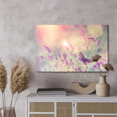 Ljuddämpande tavla - Butterflies and lavender