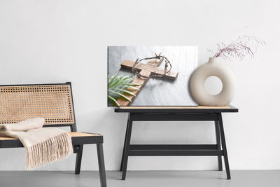 Ljuddämpande tavla - Easter wooden cross