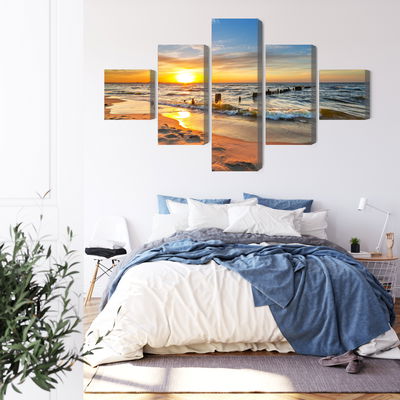 Ljuddämpande tavla - Baltic sea at sunset