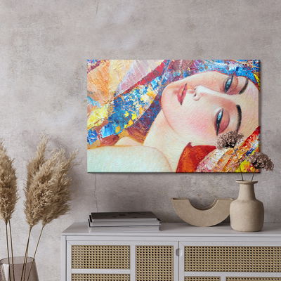 Ljuddämpande tavla - A colorful portrait