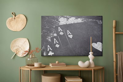 Ljuddämpande tavla - Drawn playing cards