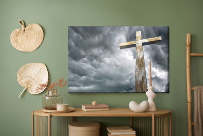 Ljuddämpande tavla - Cross on the background