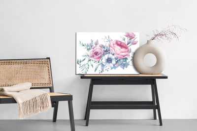 Ljuddämpande tavla - Roses, anemones and berries