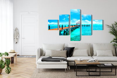 Ljuddämpande tavla - Sunny landscape