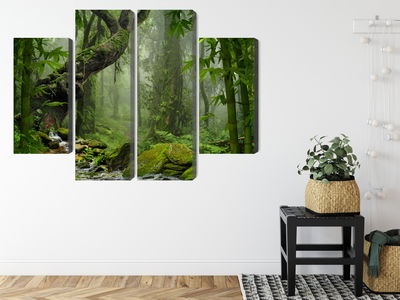 Ljuddämpande tavla - The green of the rain forest