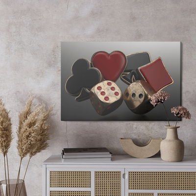 Ljuddämpande tavla - Black and red card symbols