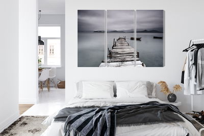 Ljuddämpande tavla - Misty lake