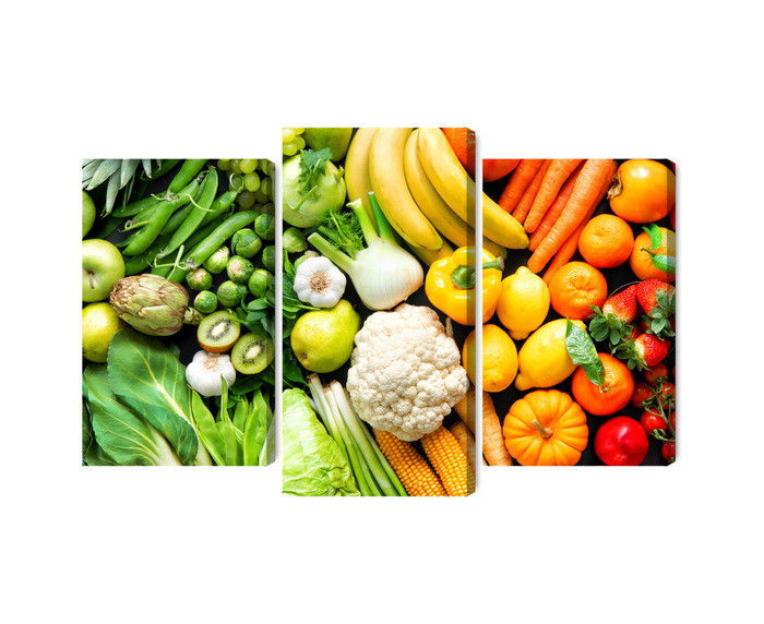 Ljuddämpande tavla - Fruits and vegetables