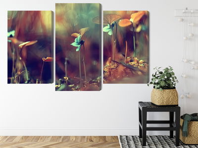 Ljuddämpande tavla - Delicate plants on a macro