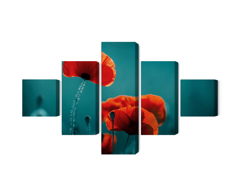 Ljuddämpande tavla - Macro poppies