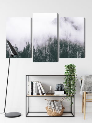 Ljuddämpande tavla - A forest shrouded in fog