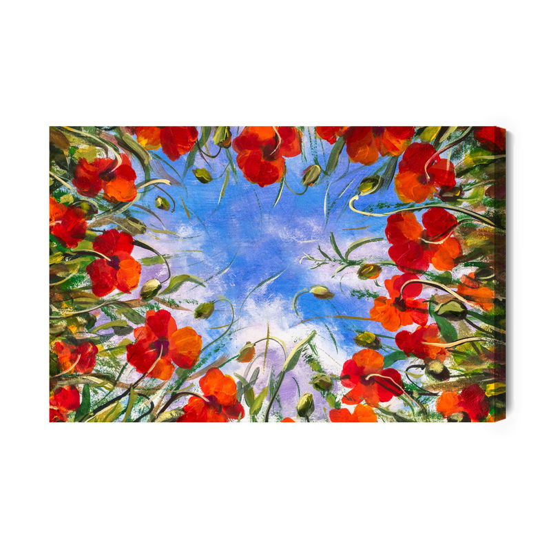 Ljuddämpande tavla - Bottom view of painted red