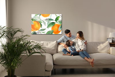 Ljuddämpande tavla - Oranges on the branches