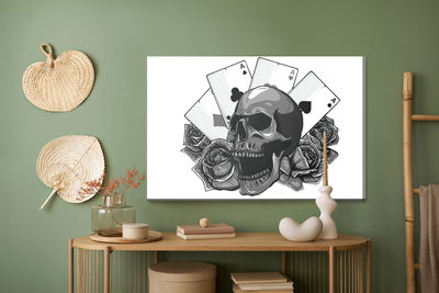 Ljuddämpande tavla - Skull on a background