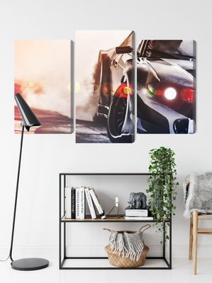 Ljuddämpande tavla - Black drifting 3d car