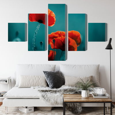 Ljuddämpande tavla - Macro poppies