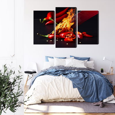 Ljuddämpande tavla - Burning knife