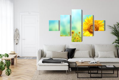 Ljuddämpande tavla - Decorative 3d sunflower