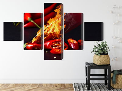 Ljuddämpande tavla - Burning knife