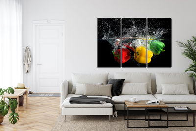 Ljuddämpande tavla - Peppers in the water