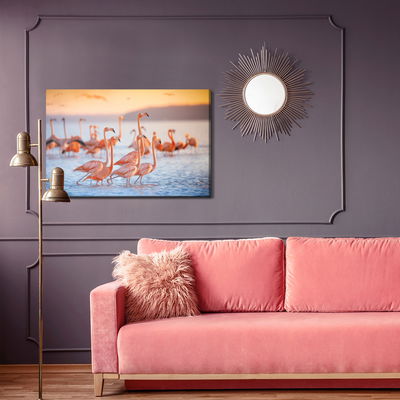 Ljuddämpande tavla - Flamingos birds