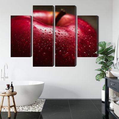 Ljuddämpande tavla - Red apple on a macro scale