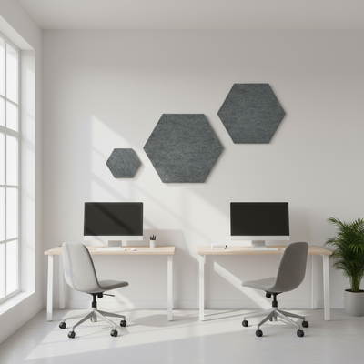 Ljudabsorbering till vägg - PES hexagon wall