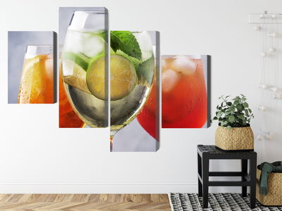 Ljuddämpande tavla - Set of summer cocktails