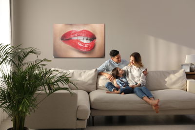 Ljuddämpande tavla - Alluring lips