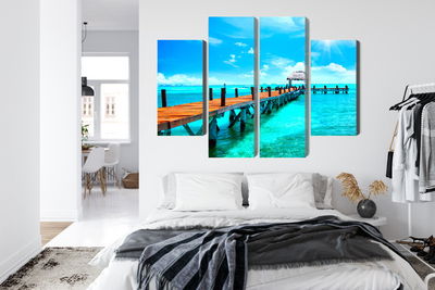 Ljuddämpande tavla - Sunny landscape