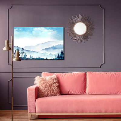 Ljuddämpande tavla - Watercolor mountains