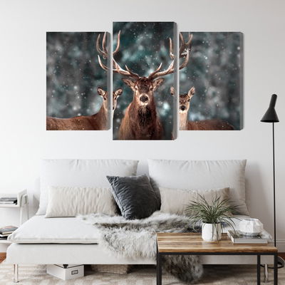 Ljuddämpande tavla - A deer and two does