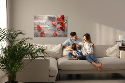 Ljuddämpande tavla - Red poppies