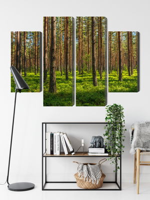 Ljuddämpande tavla - 3d pine forest