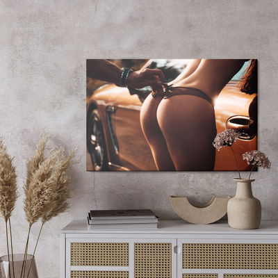 Ljuddämpande tavla - Woman in underwear against