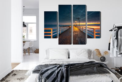 Ljuddämpande tavla - Evening view of the wooden