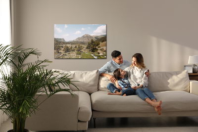 Ljuddämpande tavla - Beautiful 3d mountain