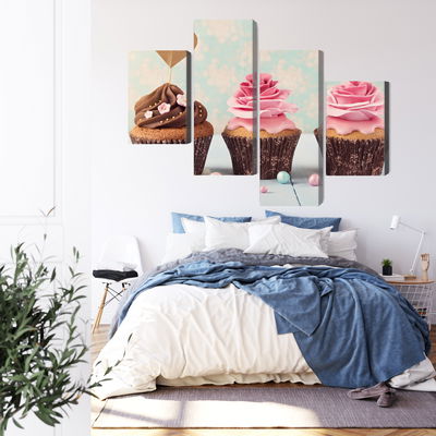 Ljuddämpande tavla - Cupcakes with cream