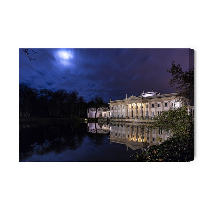 Ljuddämpande tavla - Palace in Warsaw at night