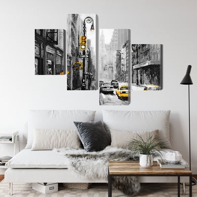 Ljuddämpande tavla - American city street view