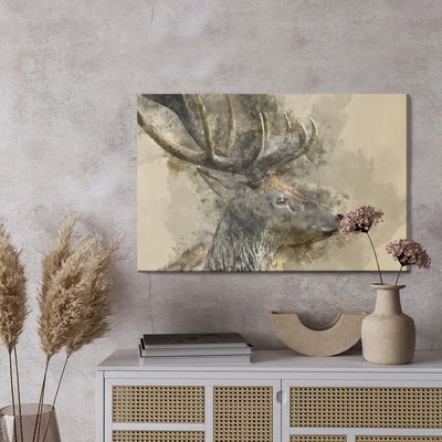 Ljuddämpande tavla - Deer with large antlers