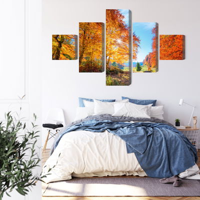 Ljuddämpande tavla - Colorful autumn trees