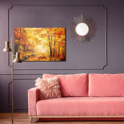 Ljuddämpande tavla - Forest in autumn colors