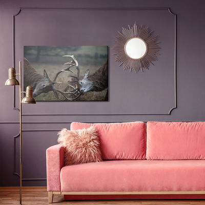 Ljuddämpande tavla - Fighting deer