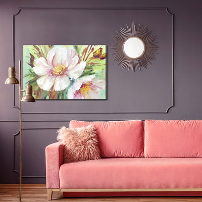 Ljuddämpande tavla - Wild peonies as painted