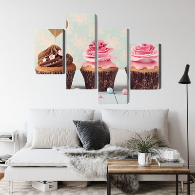 Ljuddämpande tavla - Cupcakes with cream