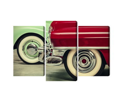 Ljuddämpande tavla - Stylish vintage car wheels