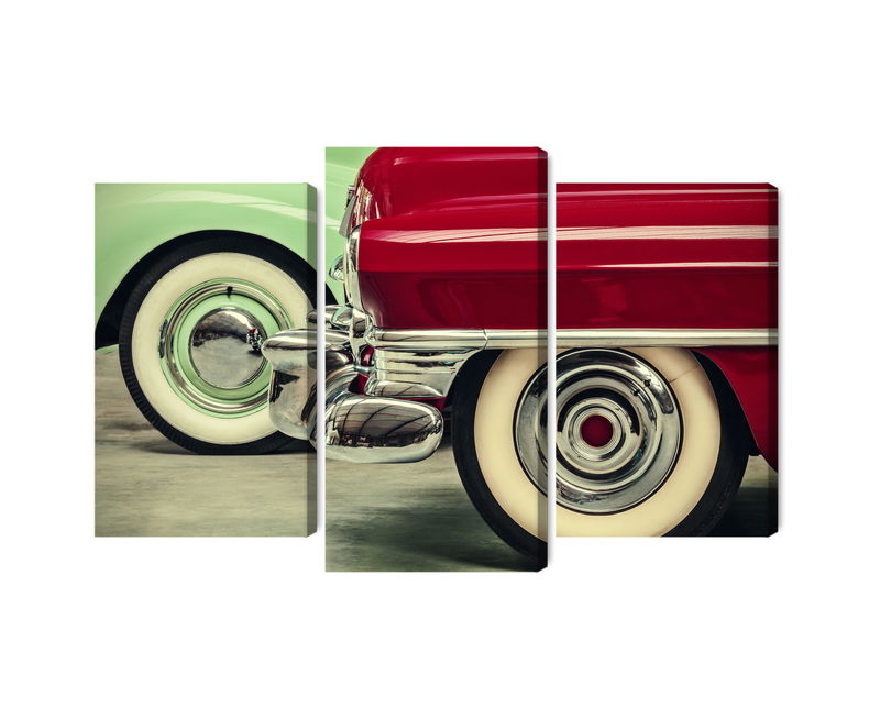 Ljuddämpande tavla - Stylish vintage car wheels